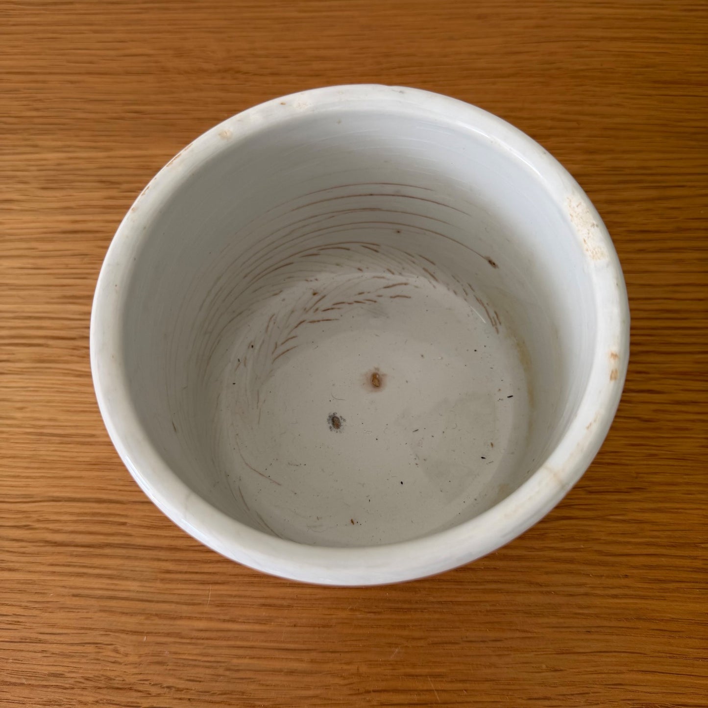 French Confit Pot White Ceramic Kitchen Storage Jar Antique 1602255 Unmarked