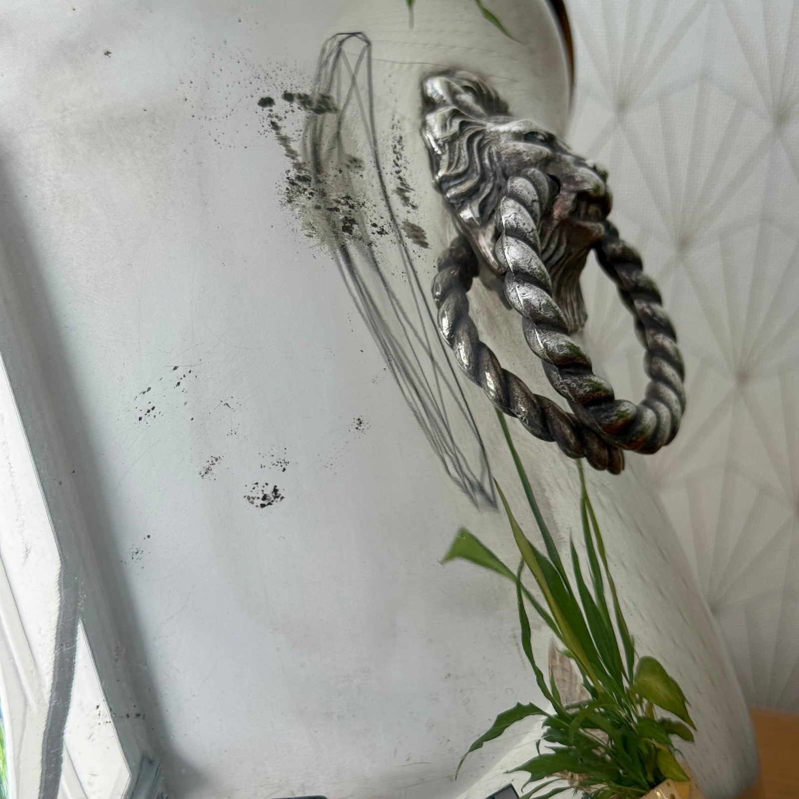 French Silver Plated Champagne Bucket Lion Head Handles Ice Cooler 1907256 Fleamarketfrance