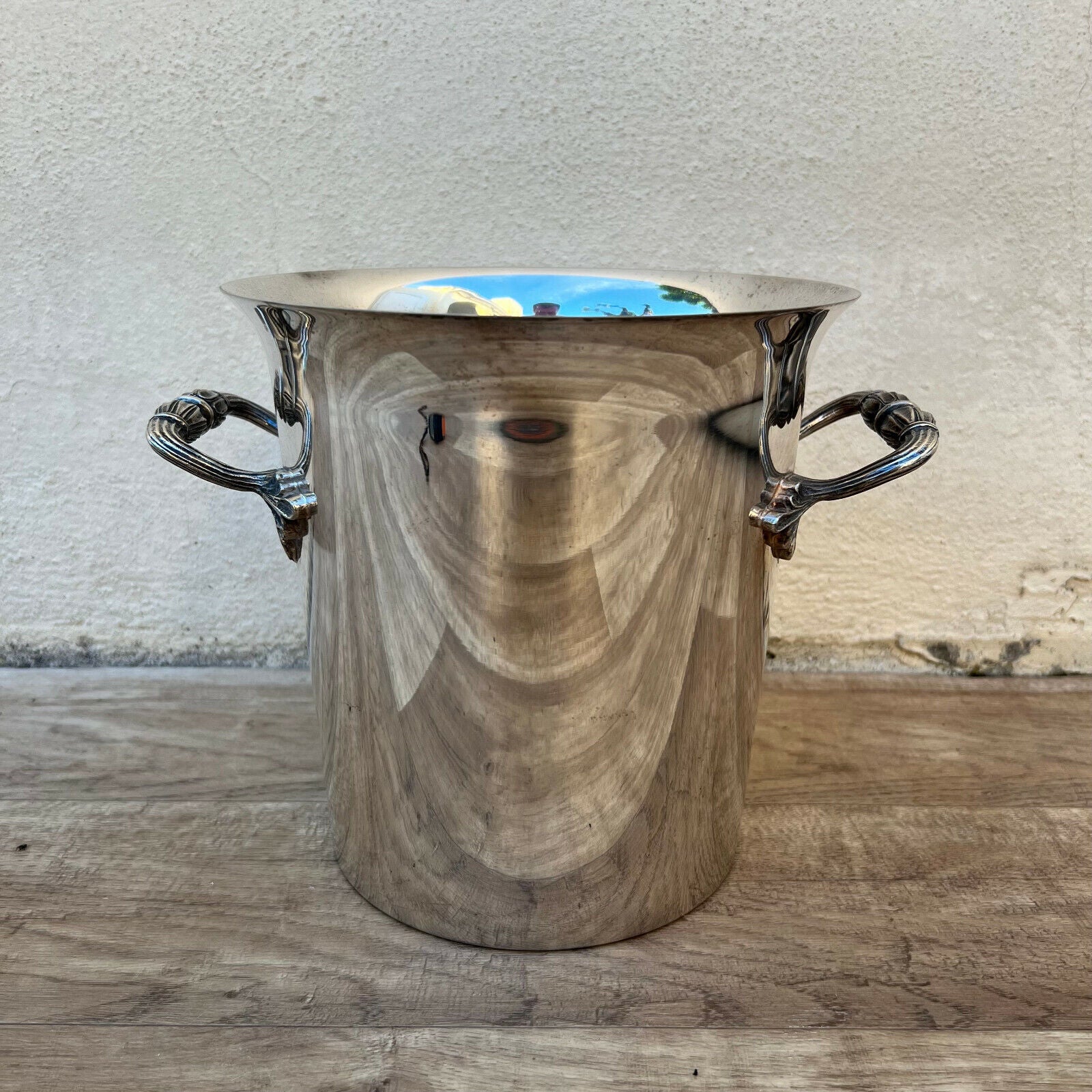 Vintage French Champagne Silverplate Ice Bucket Cooler 02052221 - Fleamarketfrance