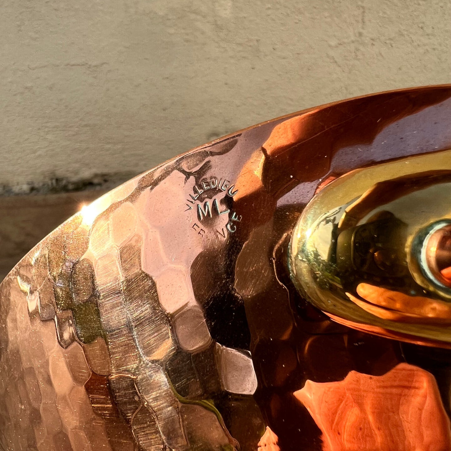 French Copper Pan Villedieu Frying Pan 28cm Tin Lined Vintage 2811227 Fleamarketfrance