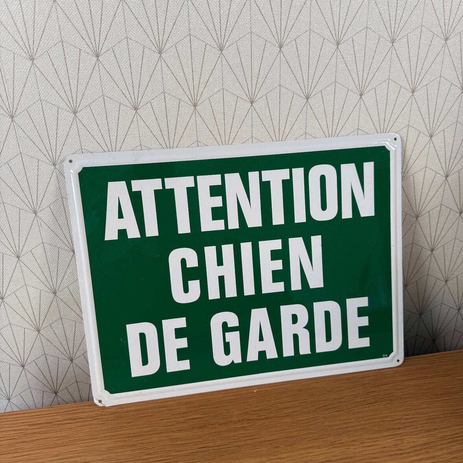 French Street Sign Plaque - ATTENTION CHIEN DE GARDE 2212242 - Fleamarketfrance