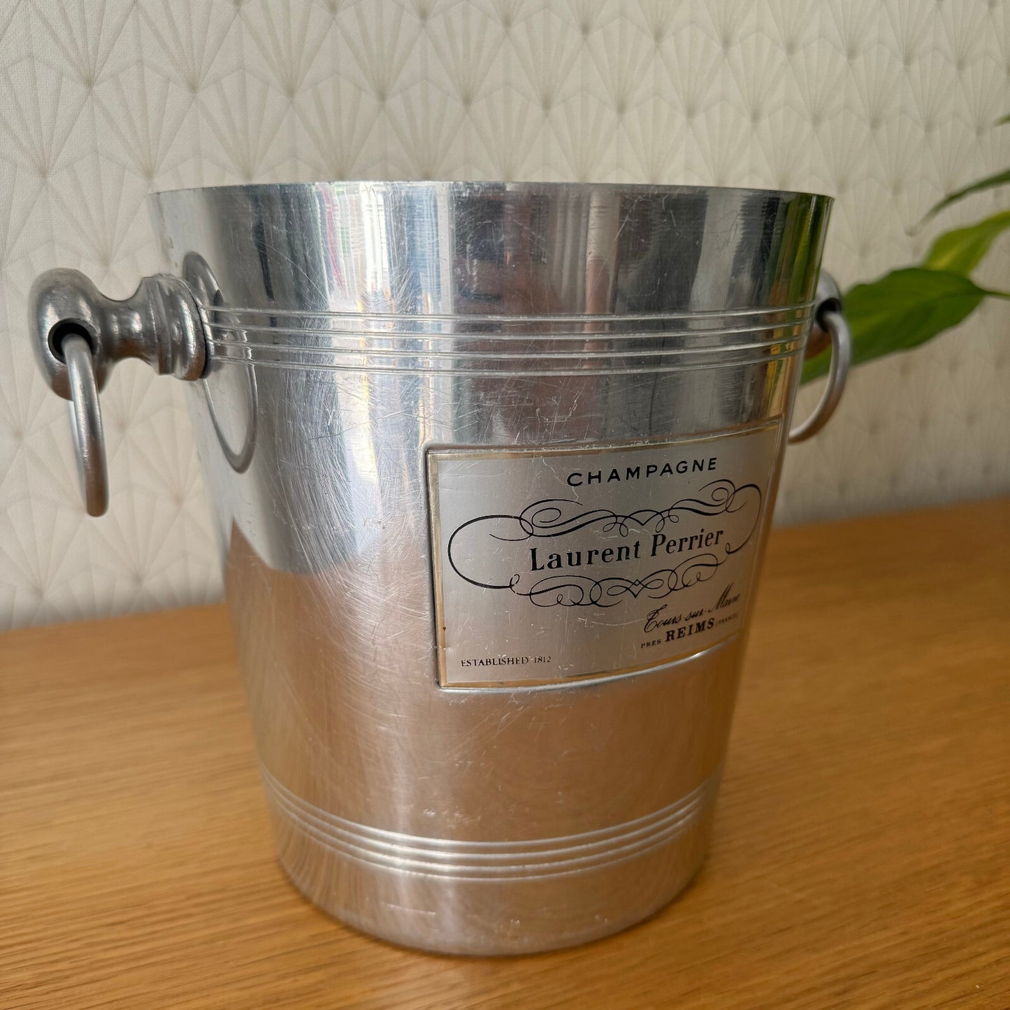 Vintage French Champagne Ice Bucket Laurent Perrier Chrome Cooler 0208245 Laurent Perrier