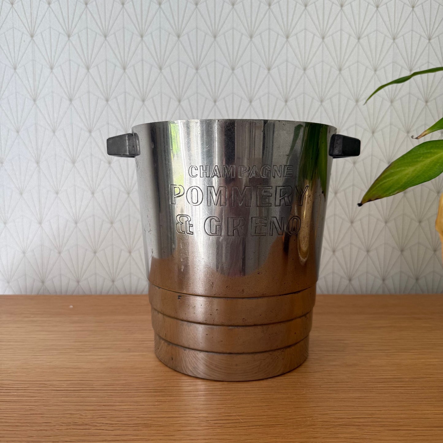 Vintage French Champagne Silverplate Ice Bucket Cooler Pommery  0809258