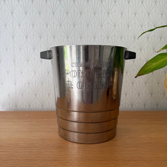Vintage French Champagne Silverplate Ice Bucket Cooler Pommery  0809258
