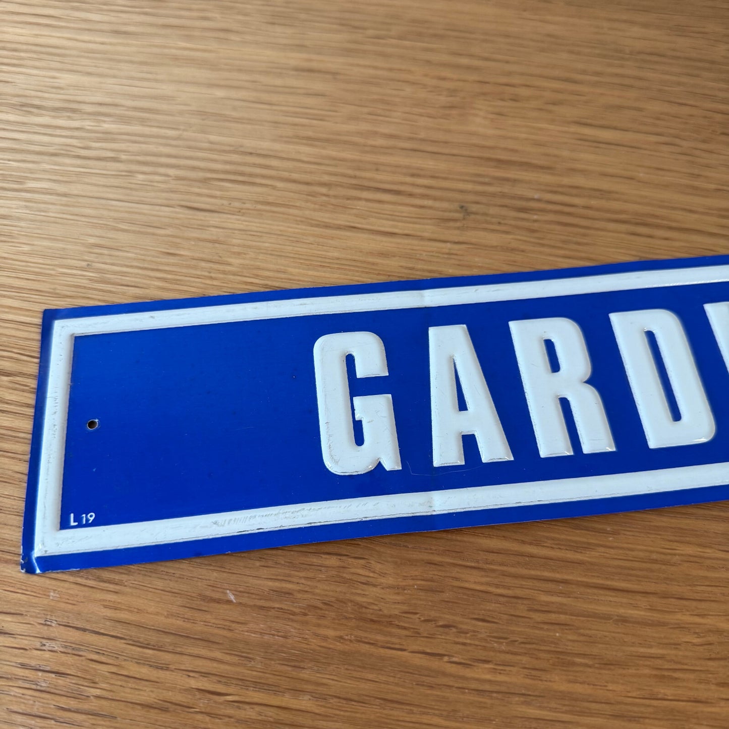 French Street Sign GARDIEN Vintage Blue Enamel Metal Plaque 2212249 Fleamarketfrance