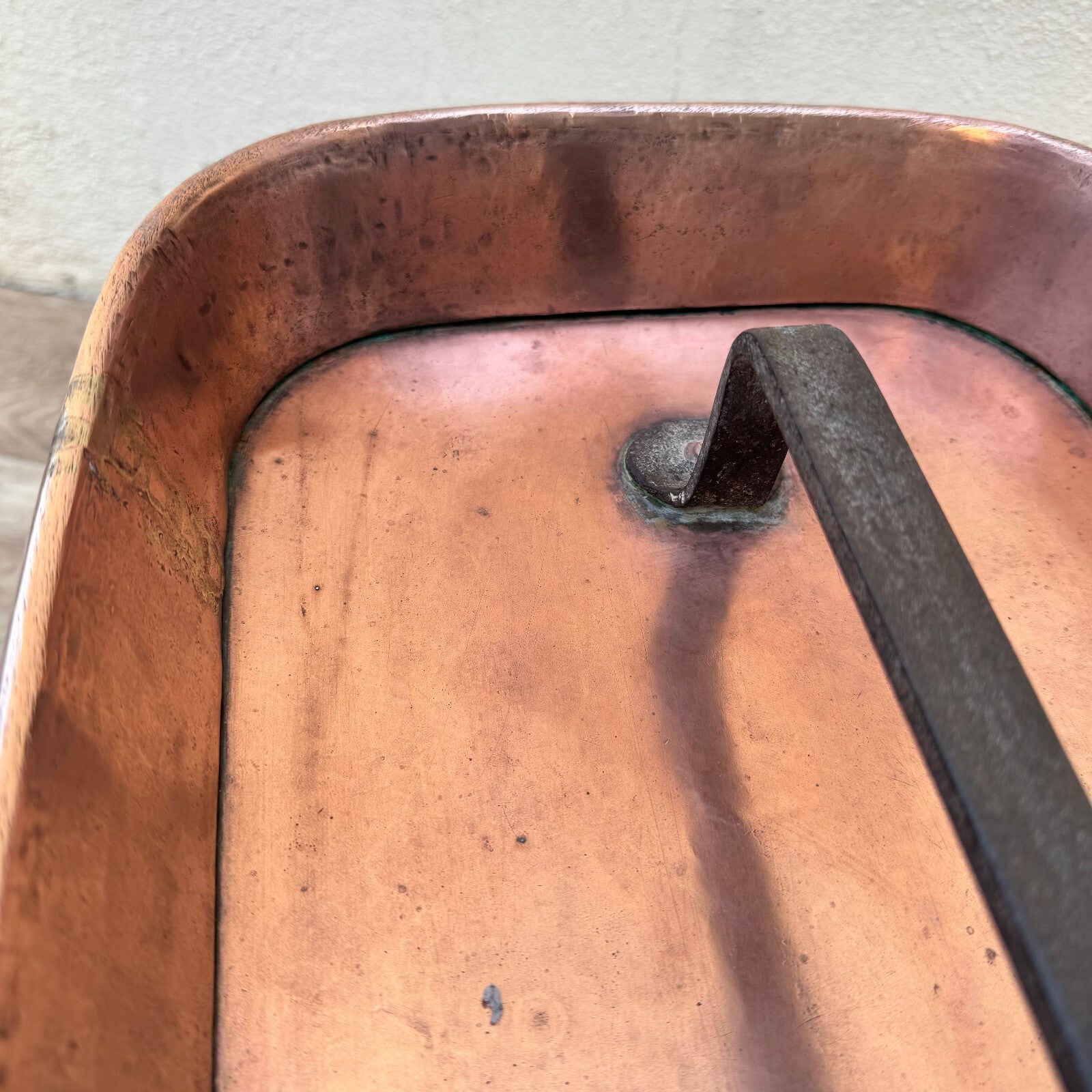 French Copper Daubiere Antique Dovetailed Braising Pot Cookware 10.5" 2604243 Fleamarketfrance