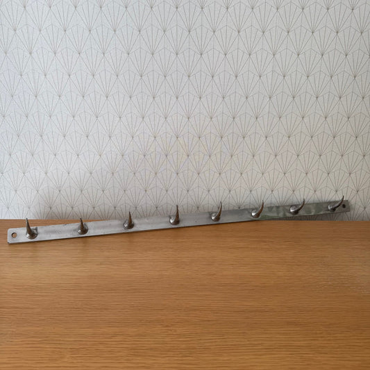 Vintage Stainless Steel Butcher Meat Hooks Bar Rail 26082511