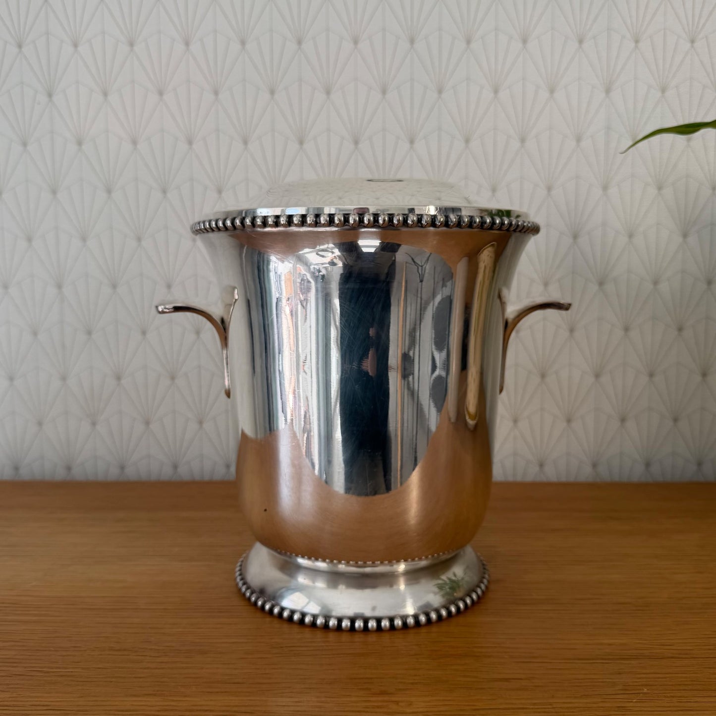 French Silverplate Ice Bucket Wine Champagne Cooler Vintage 1950s 0505265 Unbranded