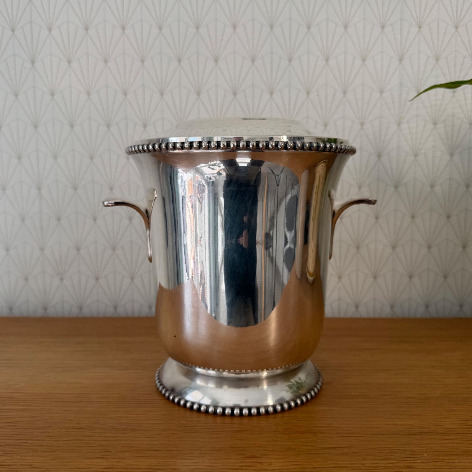 French Silverplate Ice Bucket Wine Champagne Cooler Vintage 1950s 0505265 Unbranded