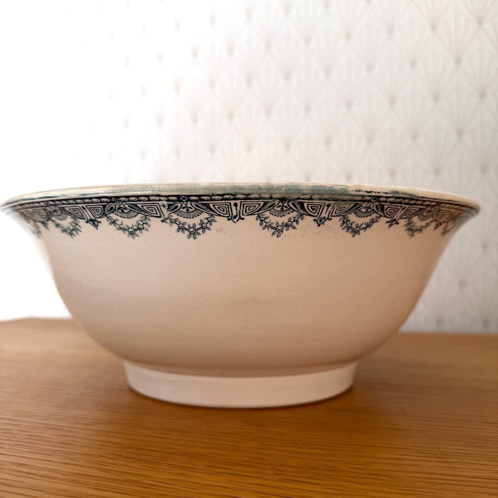 French Terre de fer Tian Fruits mixing bowl Stamped 2210255 Fleamarketfrance