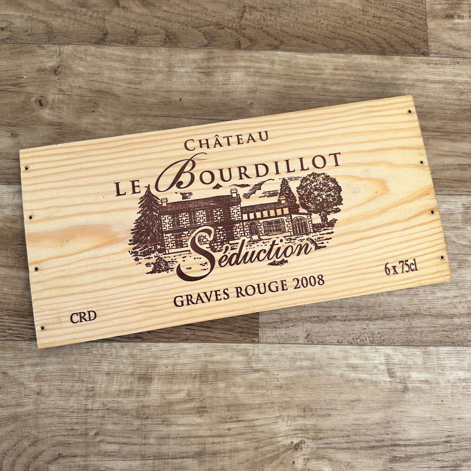Wine Wood Crate Box Panel Vintage French wall sign BOURDILLOT 10022461 Unbranded