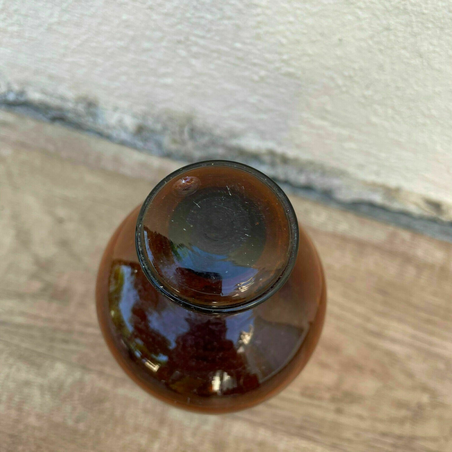 French Apothecary Bottle Amber Glass Cork Stopper Vintage c1930 26072129 Fleamarketfrance