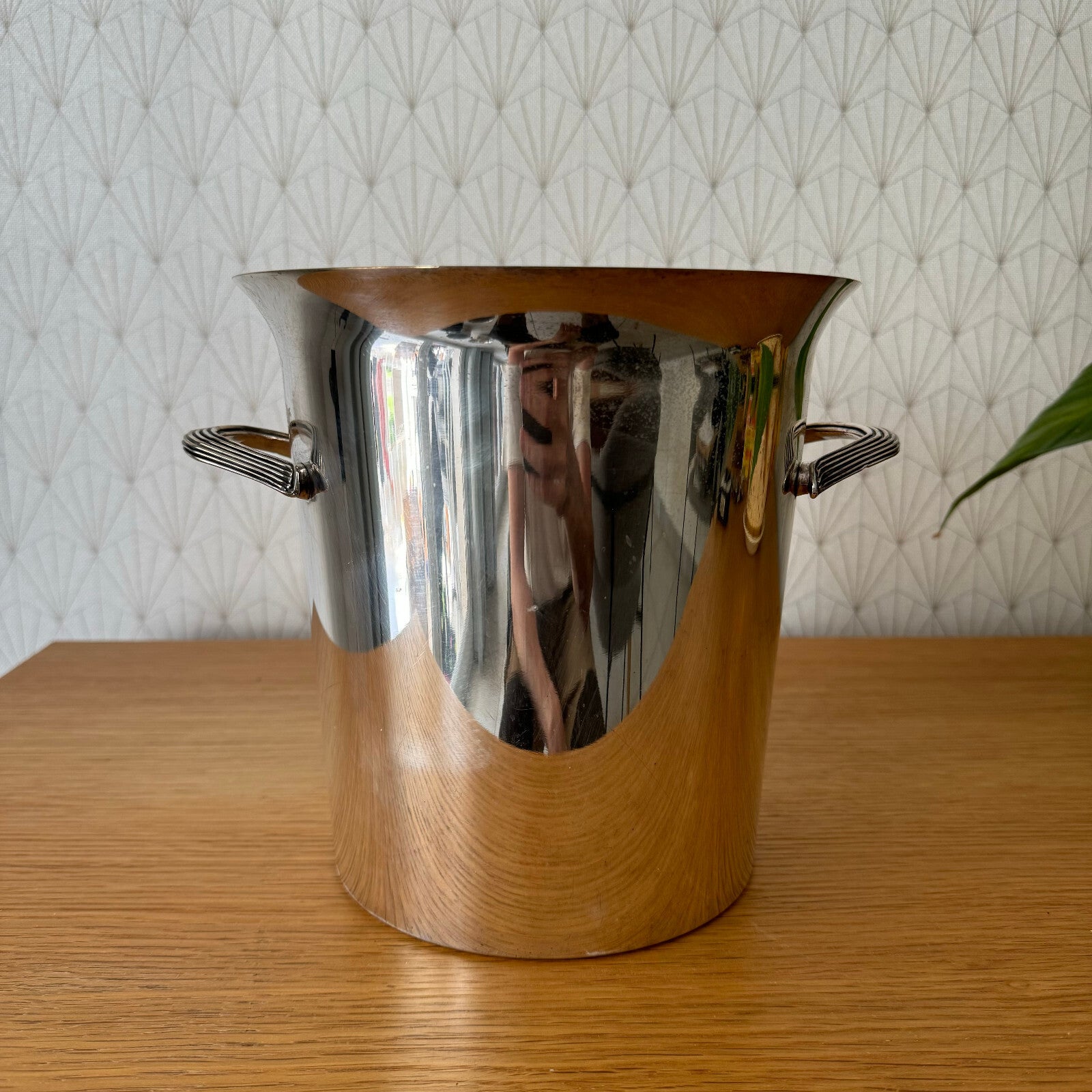 French Silverplate Ice Bucket Wine Champagne Cooler Vintage 1950s 0208247 Unbranded
