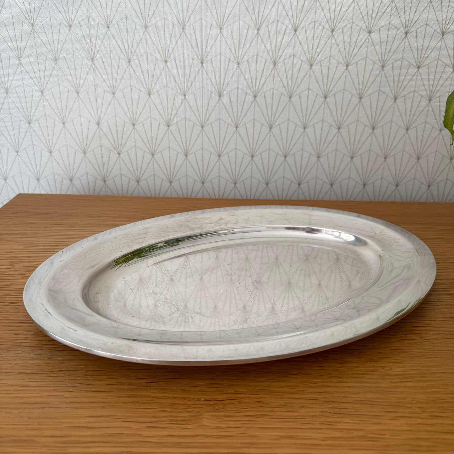 Vintage Christofle Silver Plated Oval Serving Tray French Paris 0905252 Christofle