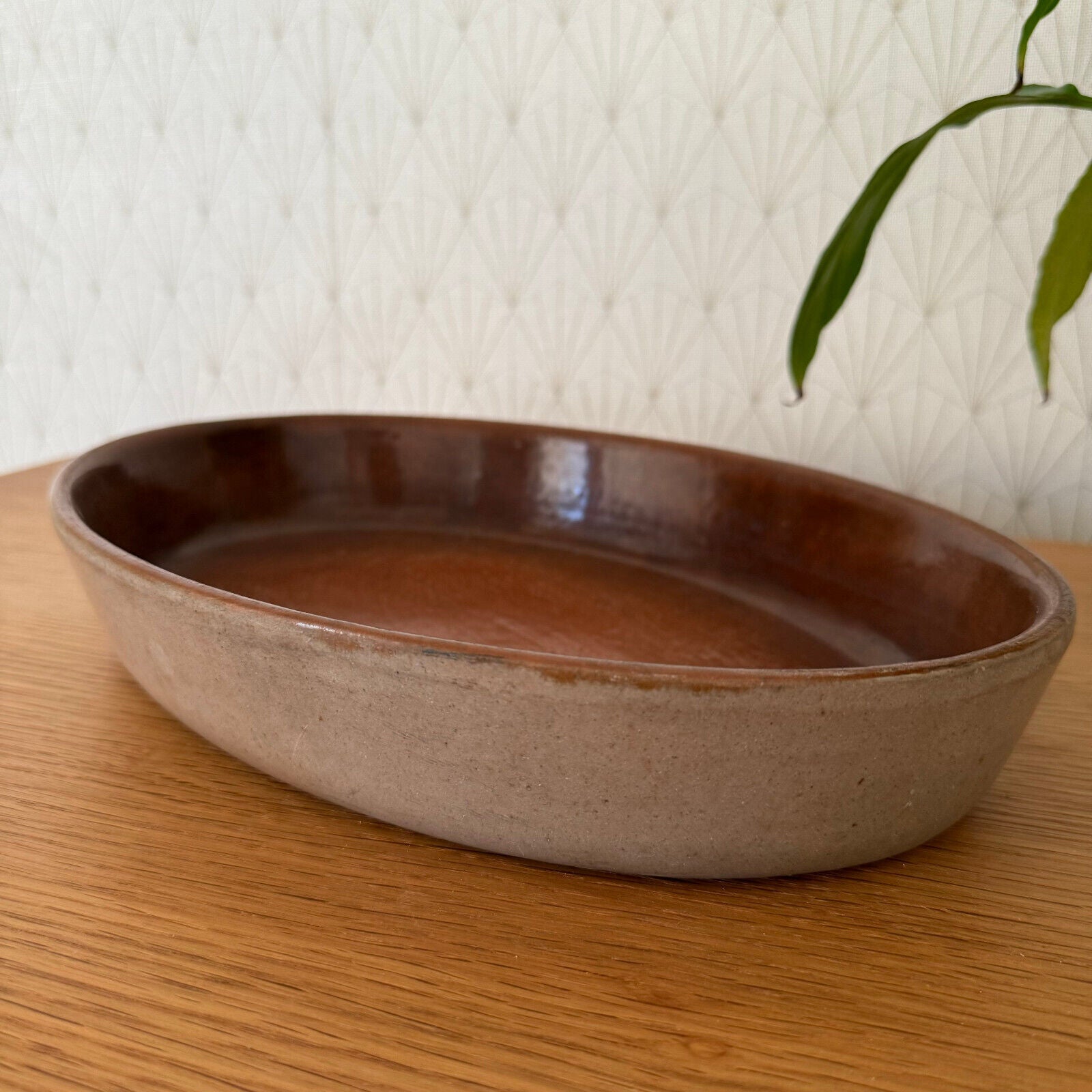 Vintage La Bourguignonne France Handmade French Bakeware 12.75” gratin 11112411 La Bourguignonne France