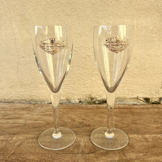 Veuve Clicquot Flutes Set of 2 Brand New French Champagne Glasses 3010231 Veuve Clicquot