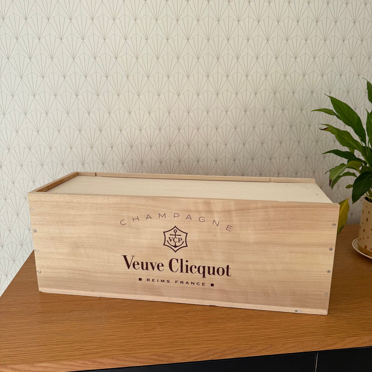 French Jeroboam Veuve Clicquot Champagne Bottle Crate Box 20 3/4"  2101251