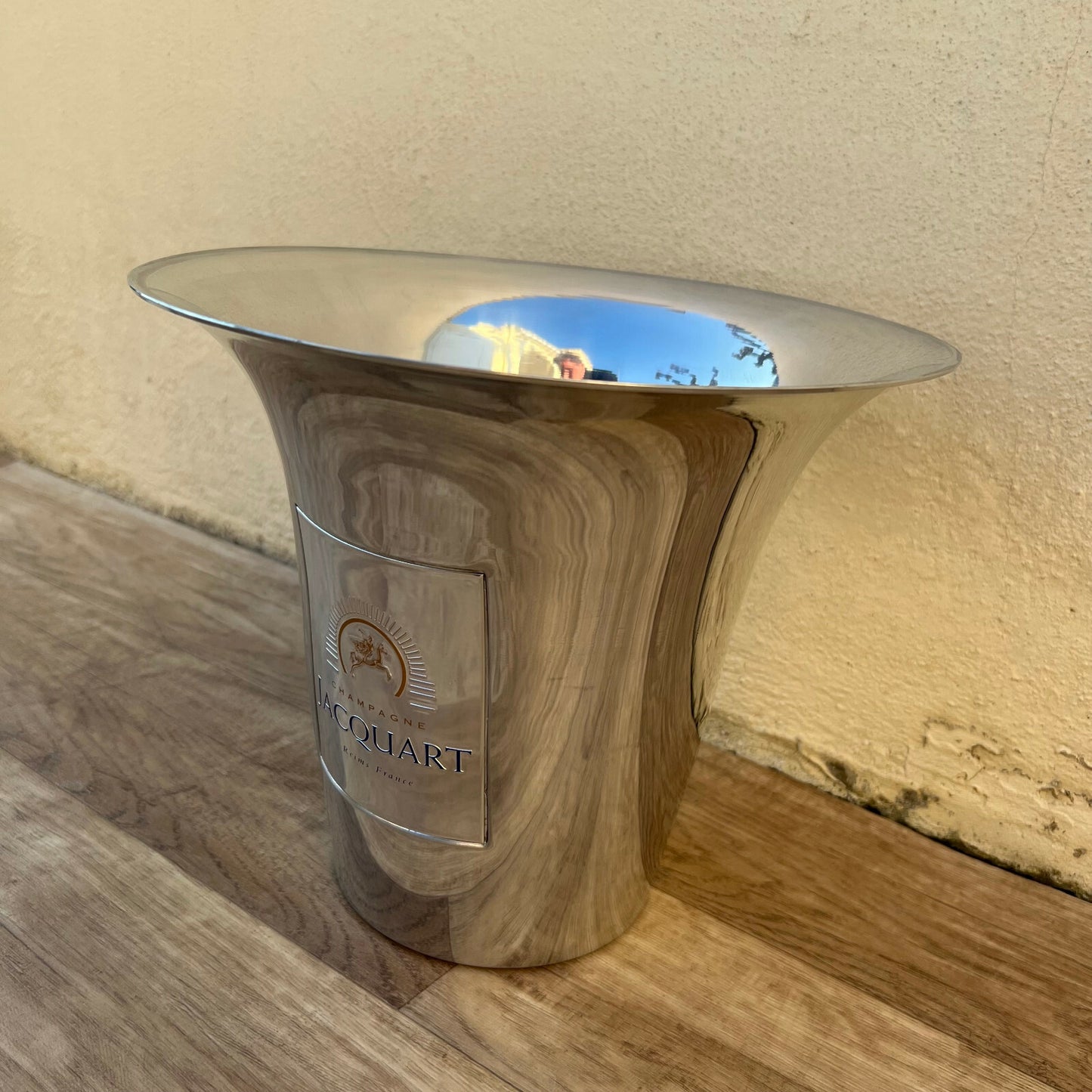Vintage French Champagne Bucket Jacquart Ice Cooler Aluminum Metal 24072226 Jacquart