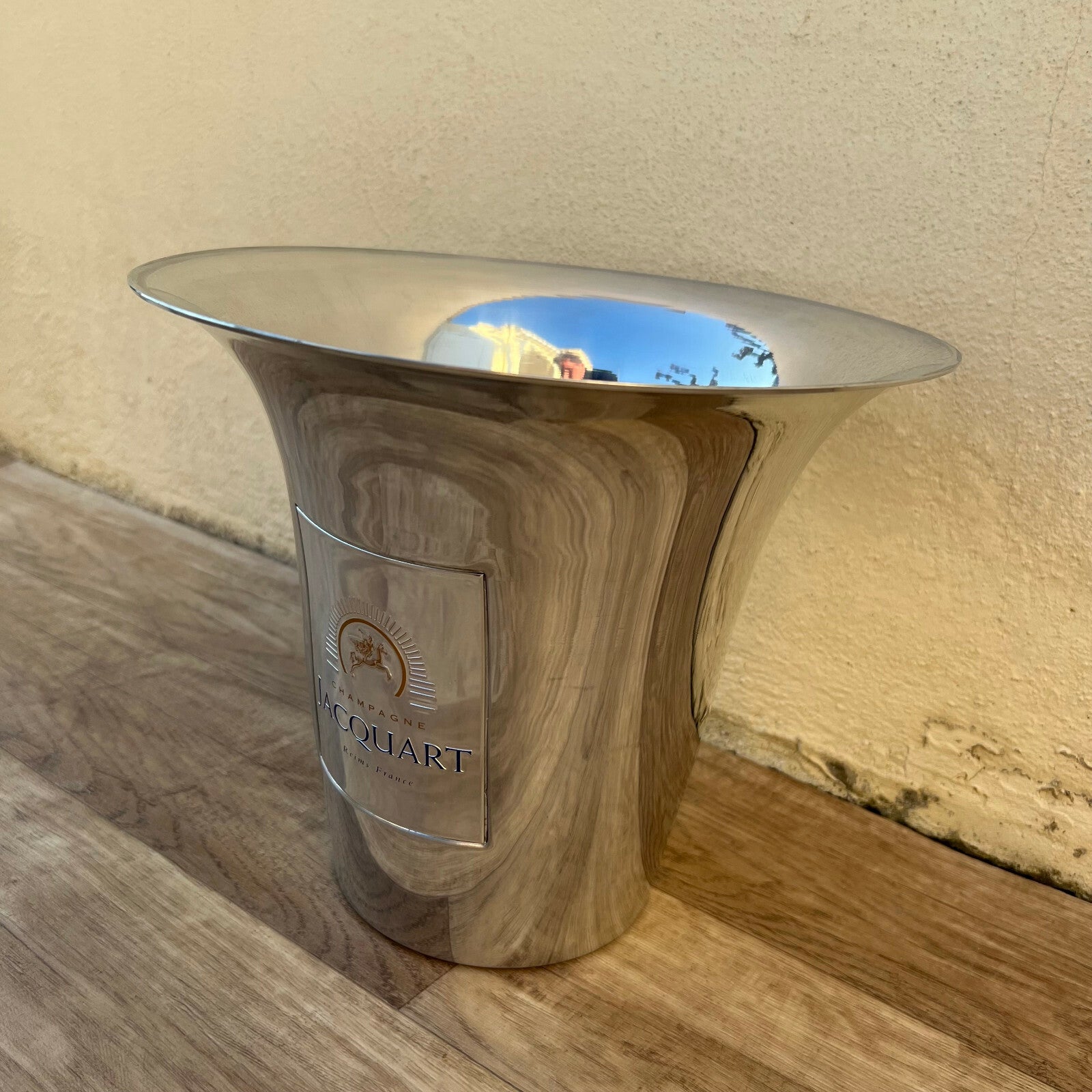 Vintage French Champagne Bucket Jacquart Ice Cooler Aluminum Metal 24072226 Jacquart