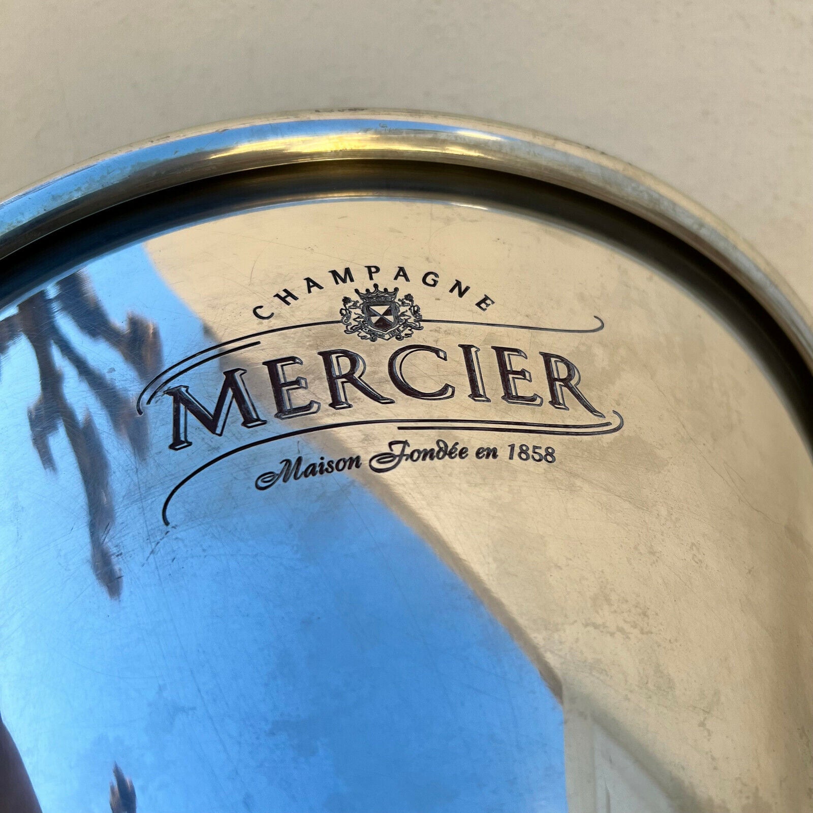 Vintage French Champagne Tin Bucket Cooler  MERCIER 21032213 - Fleamarketfrance