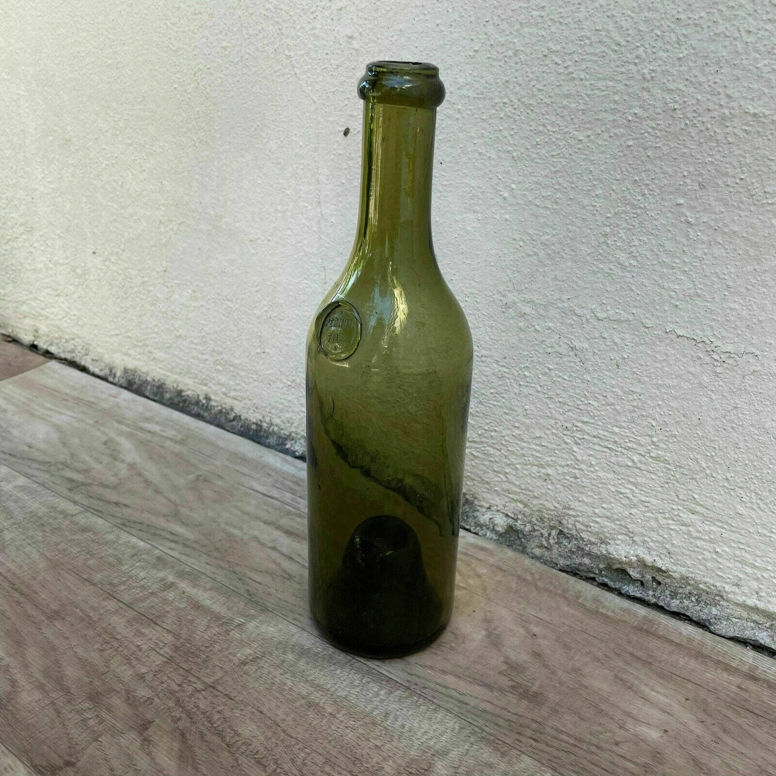 Old French Green Glass wine water pastis bottle circa 1920 PERNOD 22092111 - Fleamarketfrance