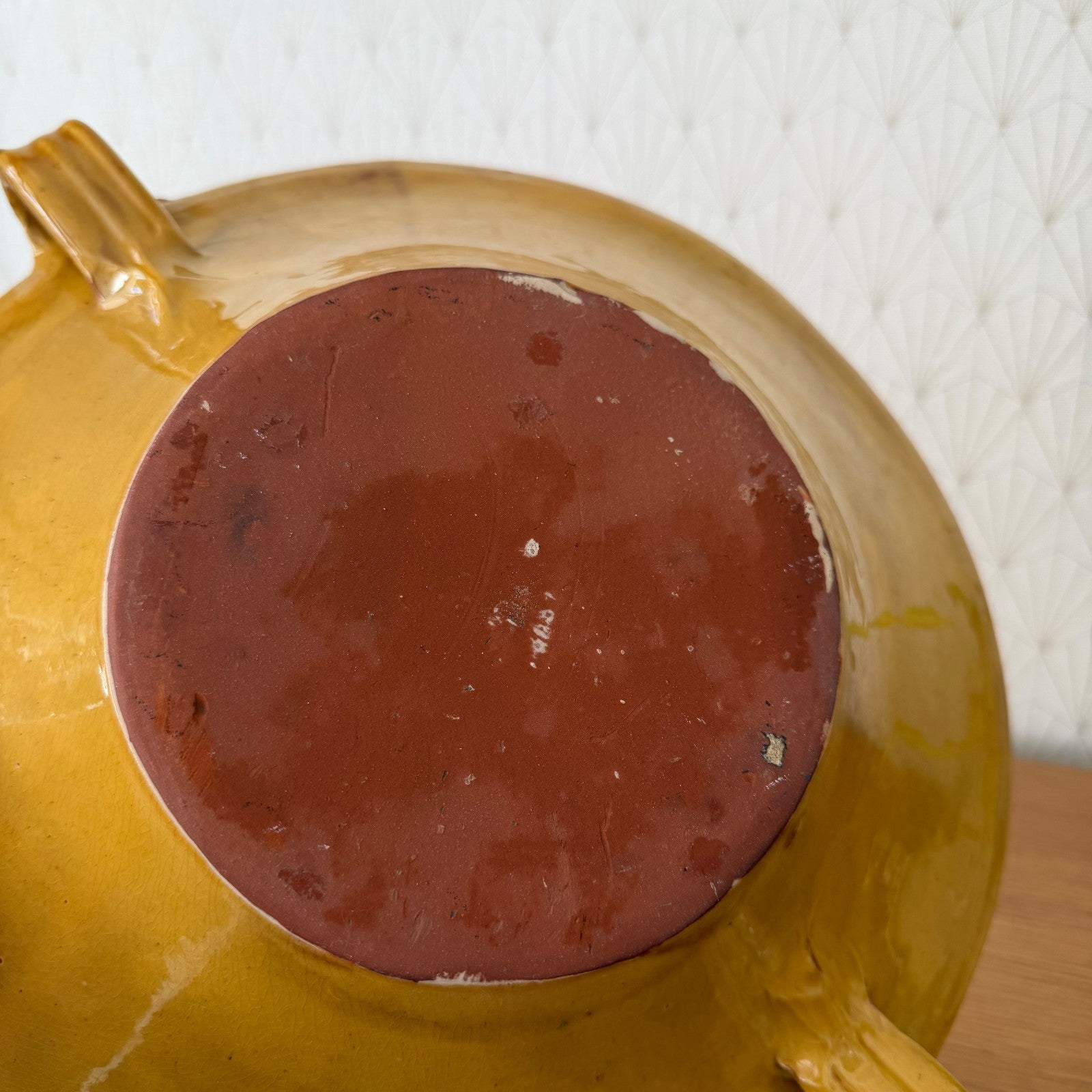 French Terracotta Tian Bowl Provence Vintage Pottery 12" Wide 1506267 Fleamarketfrance