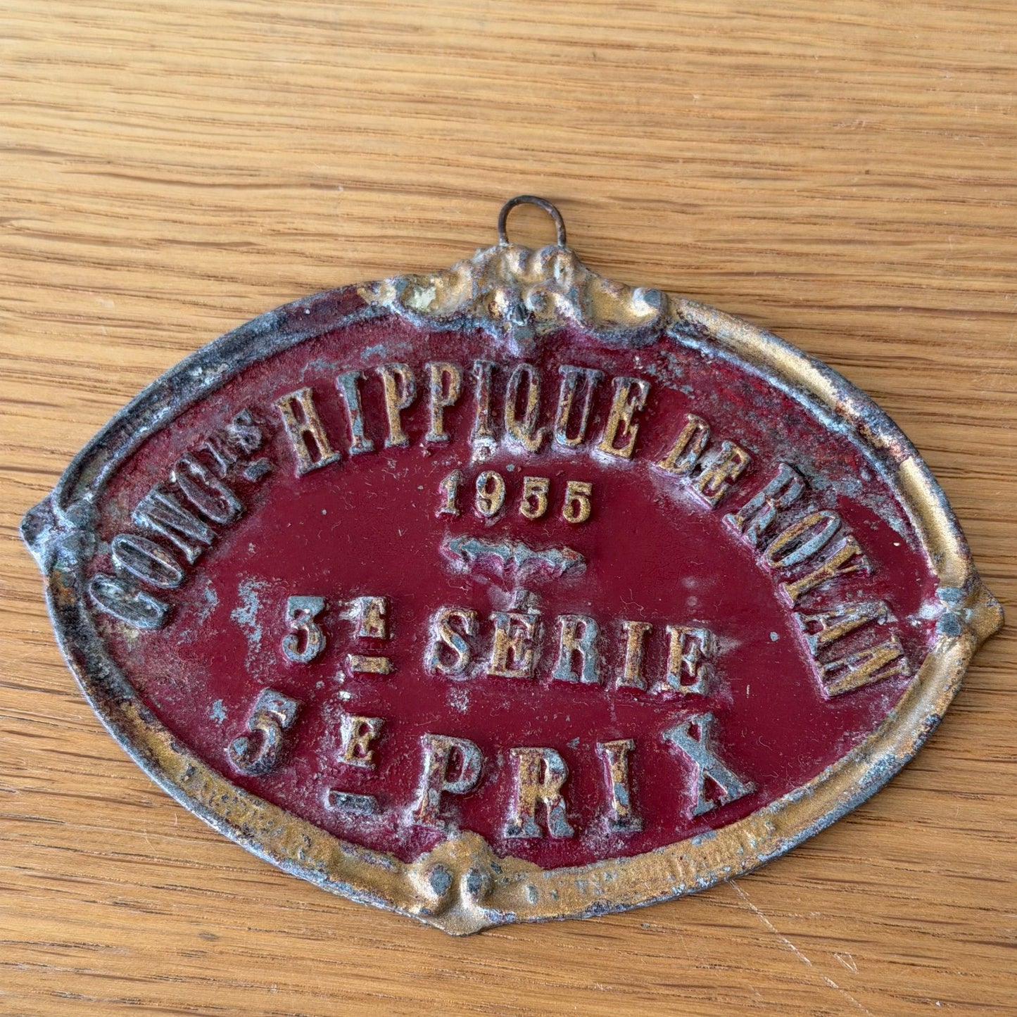 French Vintage Horse Show Plaque 1955 Agricultural Trophy Award 1212251 Fleamarketfrance : French vintage and antique decor