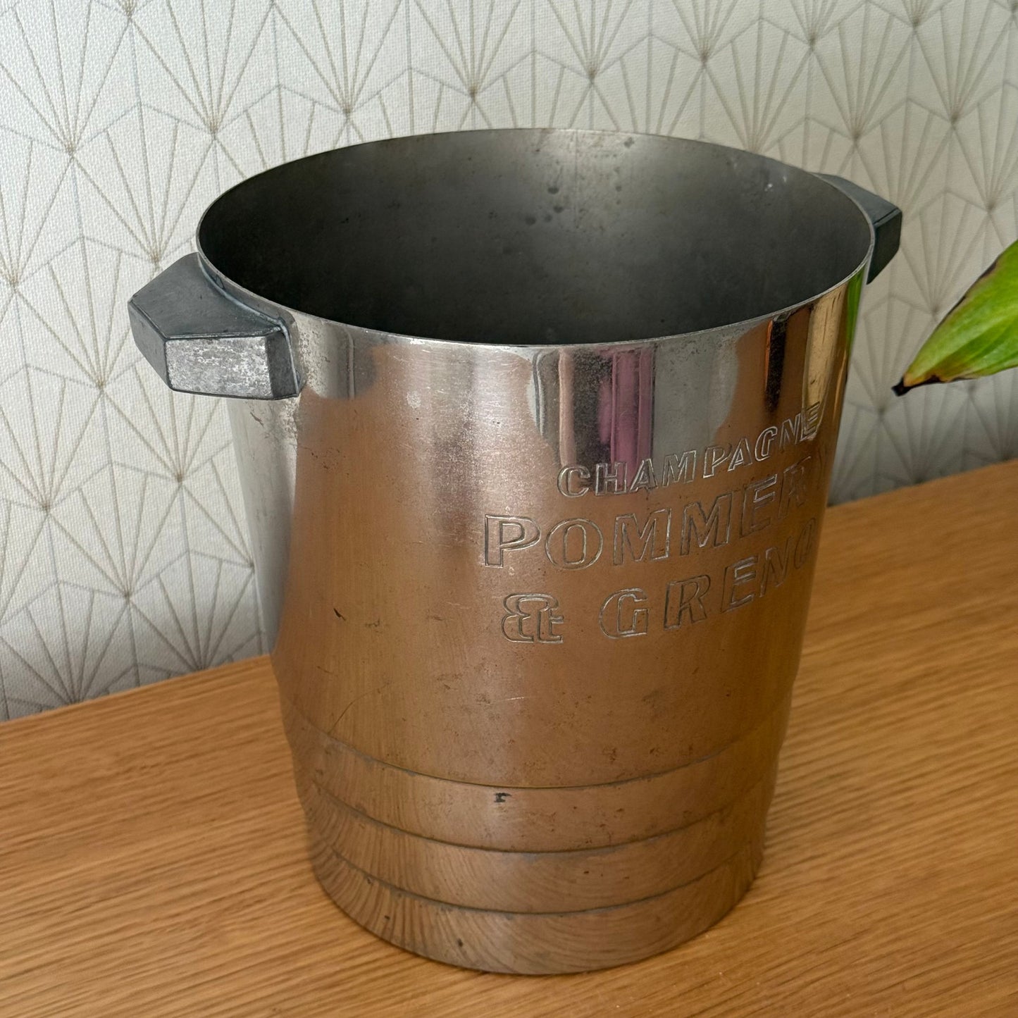 Vintage French Champagne Silverplate Ice Bucket Cooler Pommery  0809258