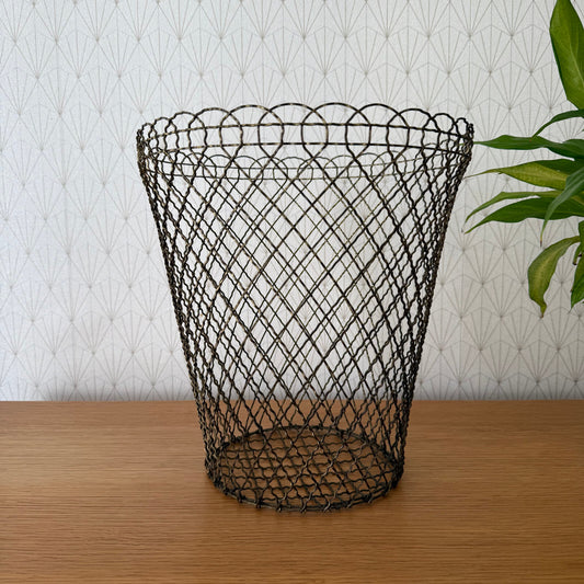 French Wire Metal Basket office decoration Chic Vintage 04062510 Fleamarketfrance