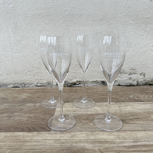 6 x BESSERAT Glasses Flutes Cup Ice Glass 12092432 - Fleamarketfrance