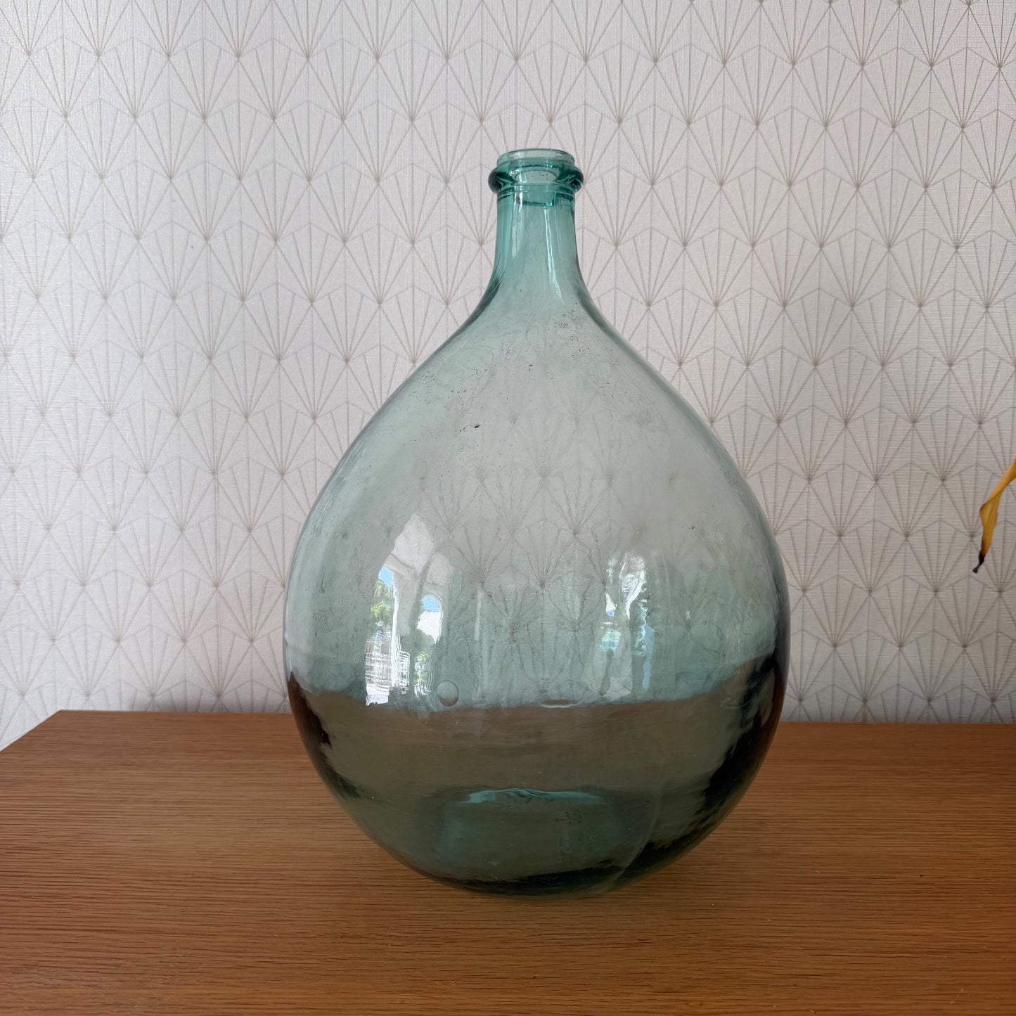Antique French Dame Jeanne Clear Blue Glass Demijohn Wine Bottle 1107265 Fleamarketfrance