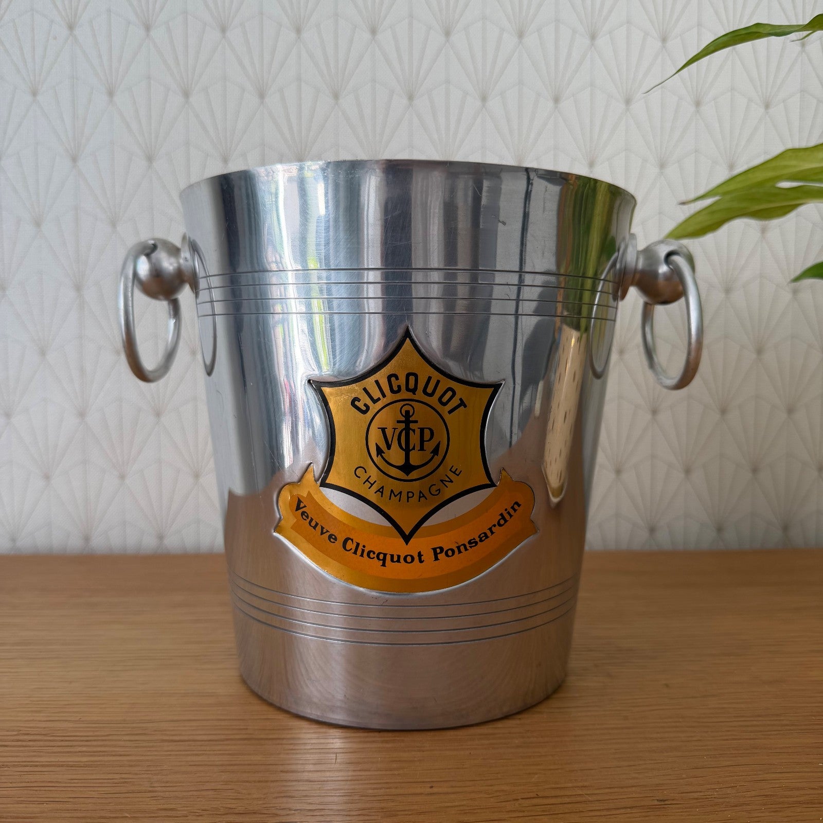 Veuve Clicquot Champagne Bucket Silver Metal Ice Wine Cooler French 2505267 Fleamarketfrance
