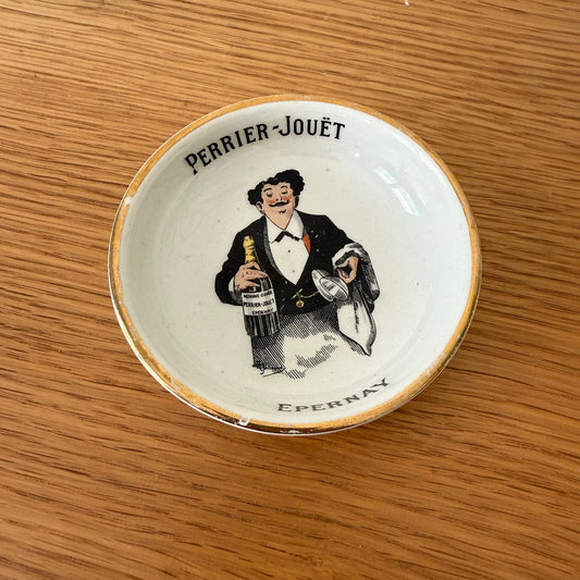 Vintage Perrier Jouet French Champagne Ashtray Older Signer Coins 2507257