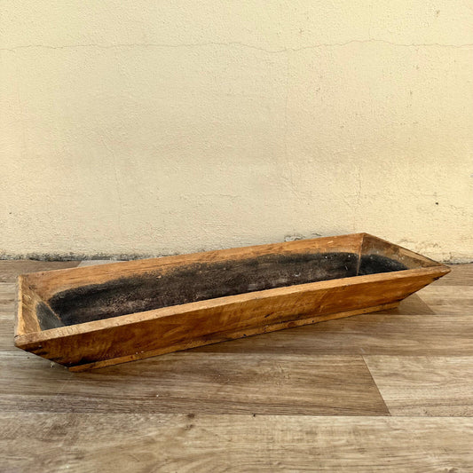 Vintage French Wooden BREAD BASKET 1950s long table center 10022420 - Fleamarketfrance