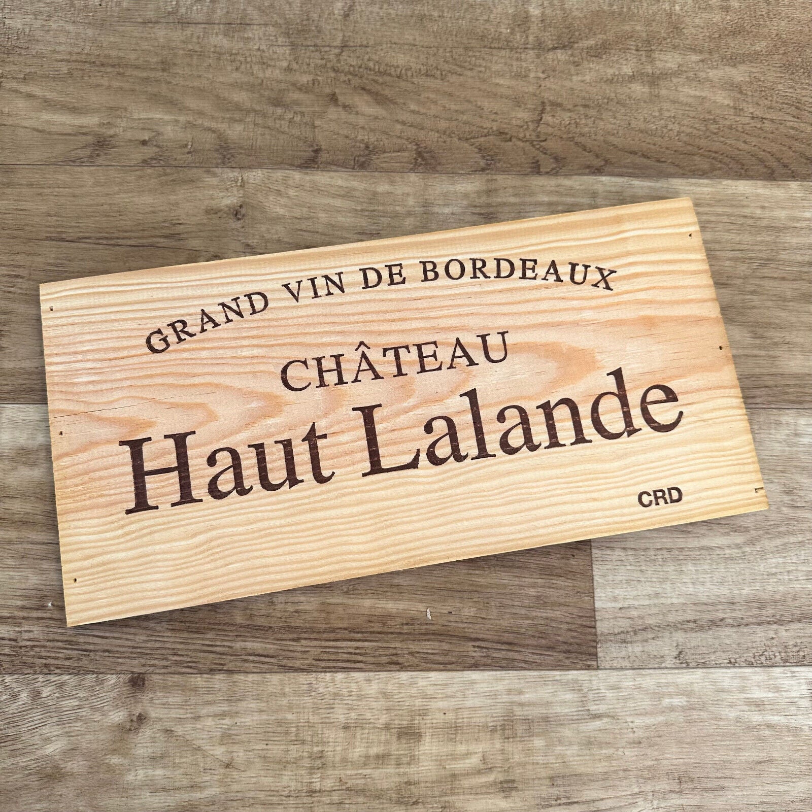 Wine Wood Crate Box Panel Vintage French wall sign LALANDE 10022454 - Fleamarketfrance