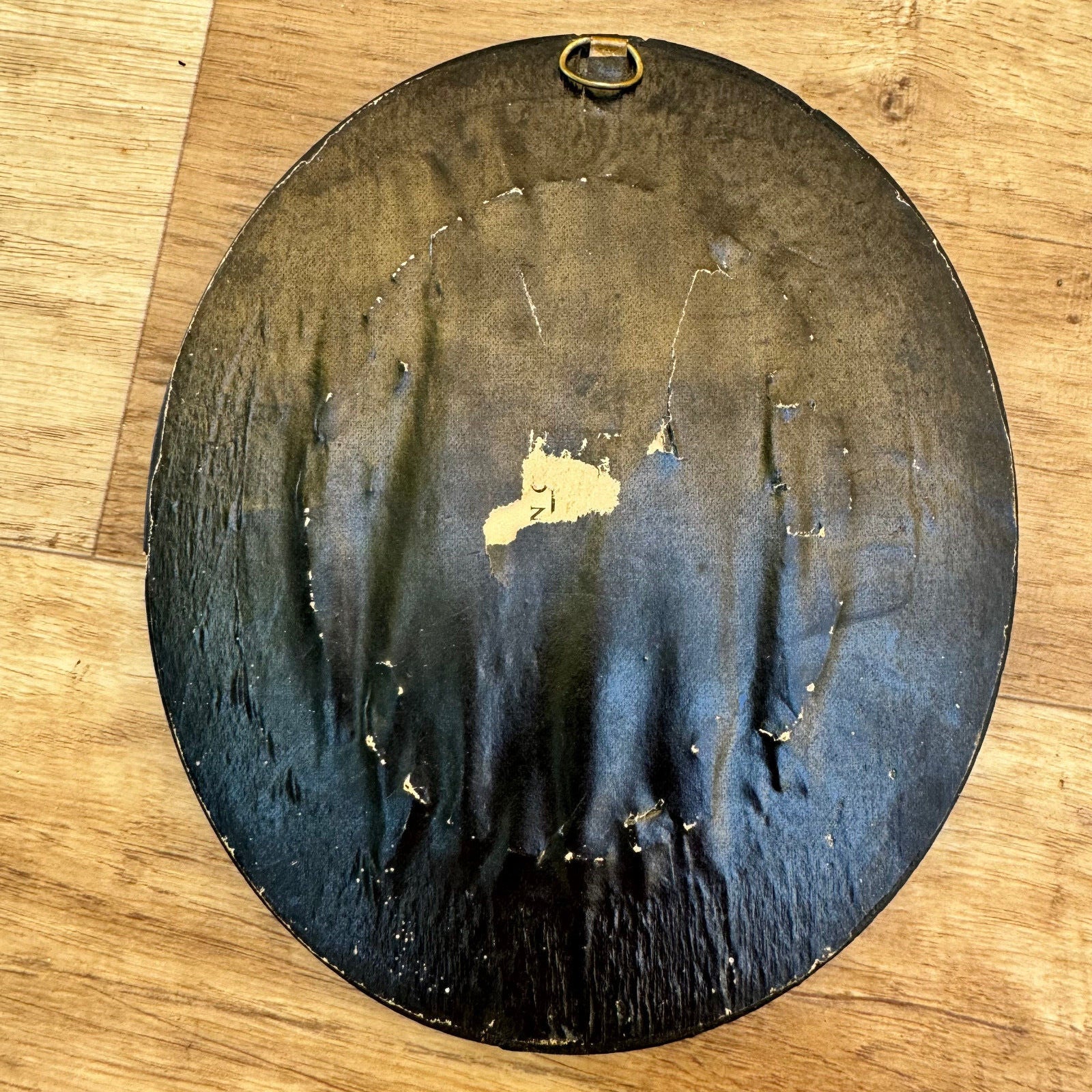French frame reliquary black wood medallion Napoléon III Hair 0601262 Fleamarketfrance