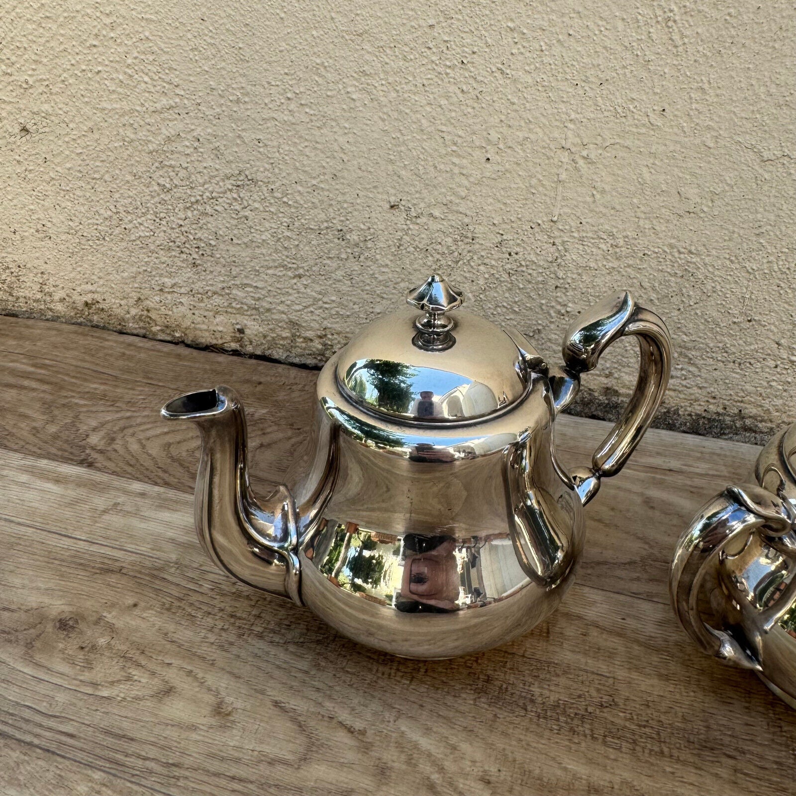 Christofle 3 Pc Silverplated Tea & Coffee Set Lidded Sugar & Creamer 02082423 - Fleamarketfrance