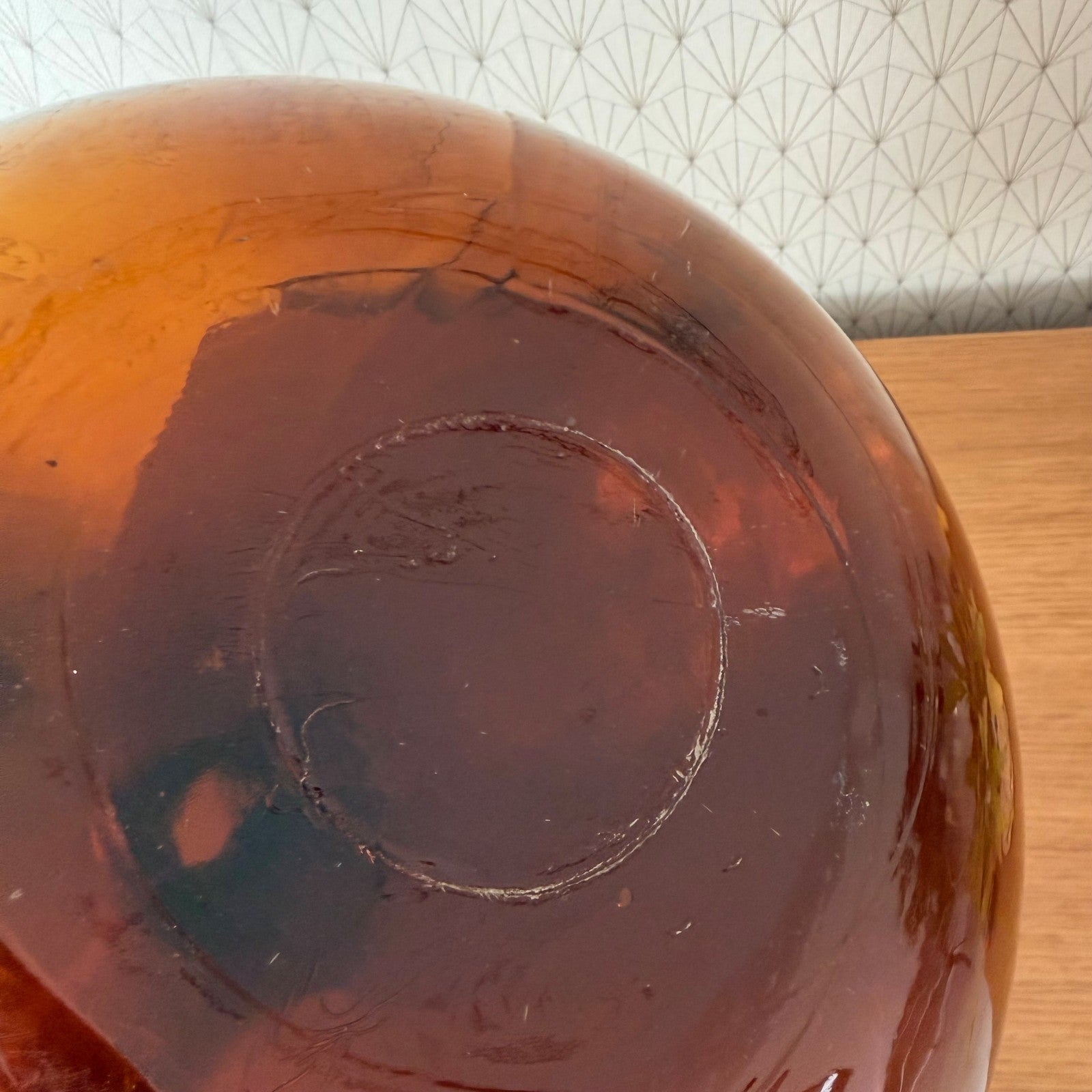 Antique French Dame Jeanne Amber Glass Demijohn Wine Bottle 1107261 Fleamarketfrance