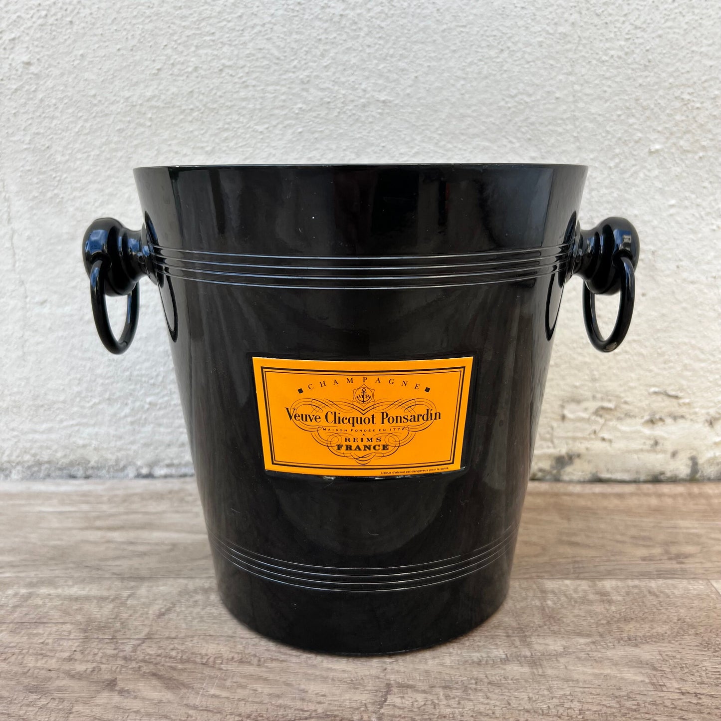 Vintage French Veuve Clicquot Ice Bucket Champagne Cooler Black 15122410 Fleamarketfrance