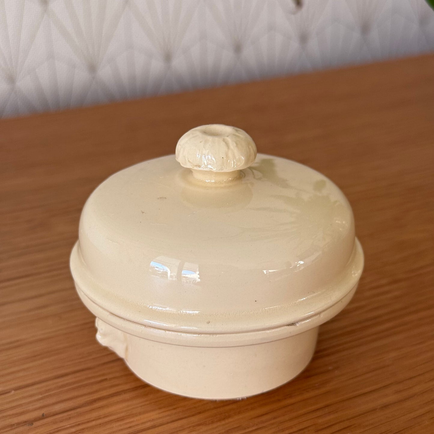Vintage French Sarreguemines Ceramic Terrine Pot Foie Gras Dish 0112249 Sarreguemines