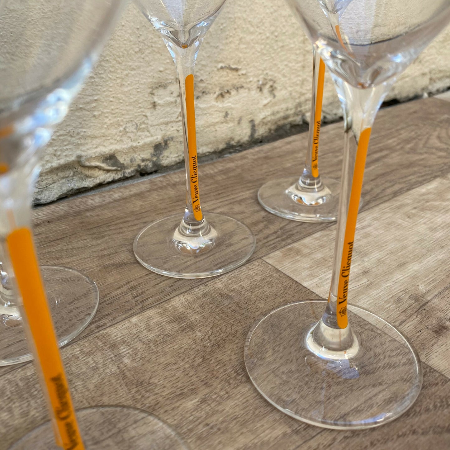6 x Veuve Cliquot Clicquot Orange Glasses Flutes Cup Ice 0107252