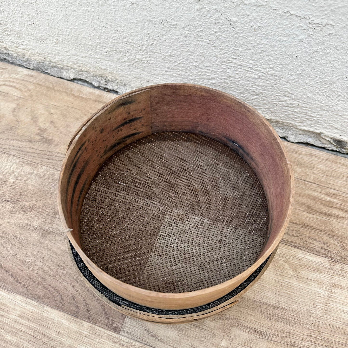 Vintage French Wooden Sieve Flour Primitive Sifter 12092413 - Fleamarketfrance