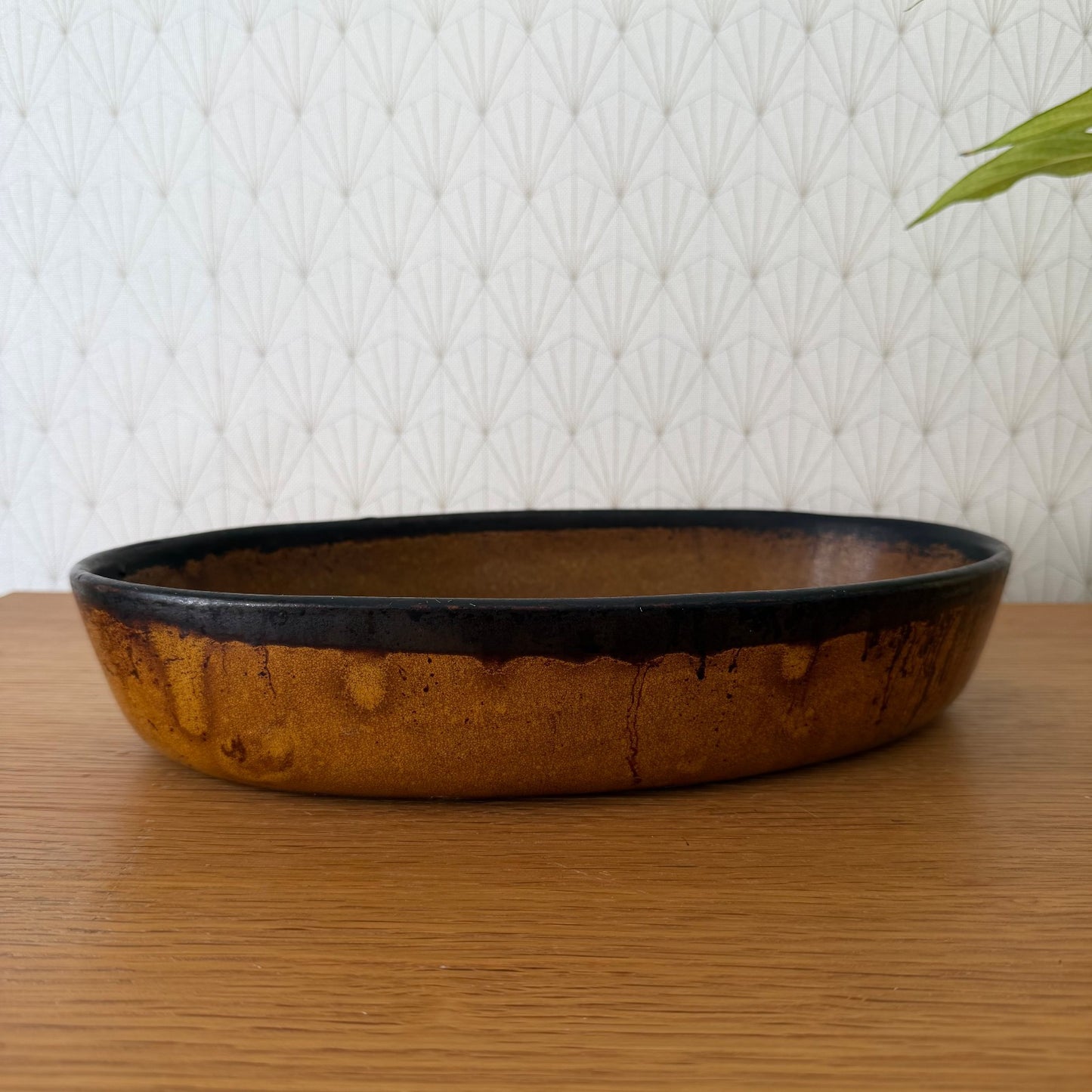 Vintage French Pottery Gratin Dish Oval Rustic Stoneware Terrine 25052613 Fleamarketfrance