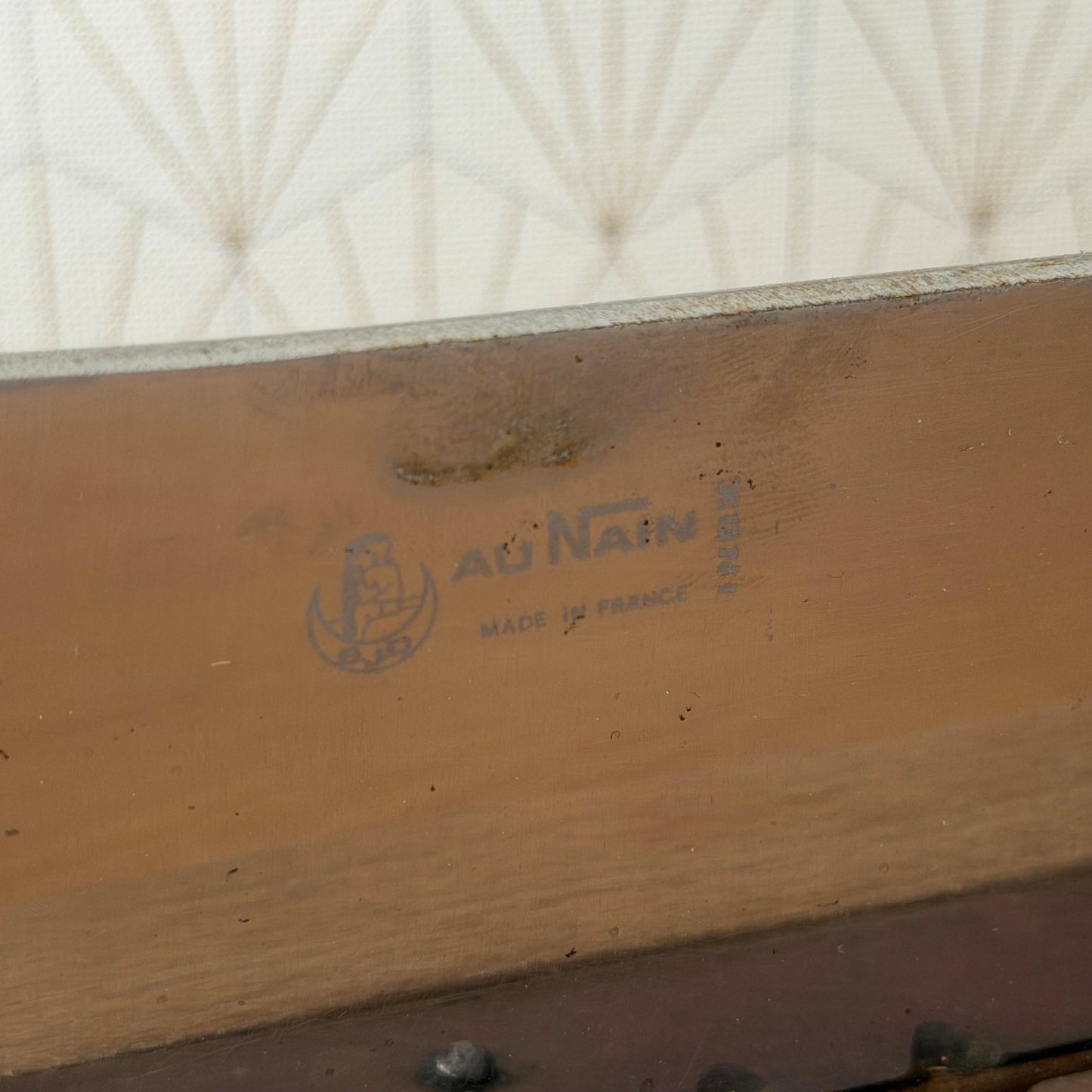 Vintage French bread slicer Au'Nain wooden cutting board restaurant 1602269 Fleamarketfrance