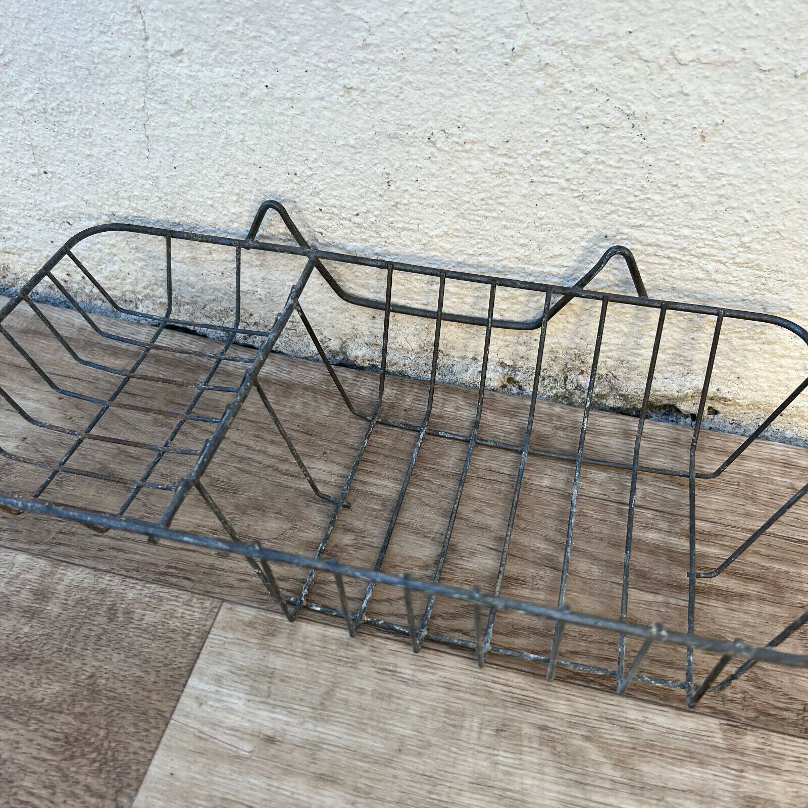 Vintage french METAL galvanized Soap Dish/Sponge Holder 2103226 - Fleamarketfrance