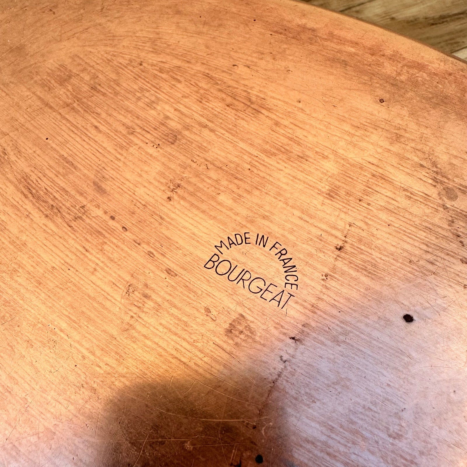 French Copper Gratin Pan Oval BOURGEAT Vintage Professional Cookware 2509244 Unbranded