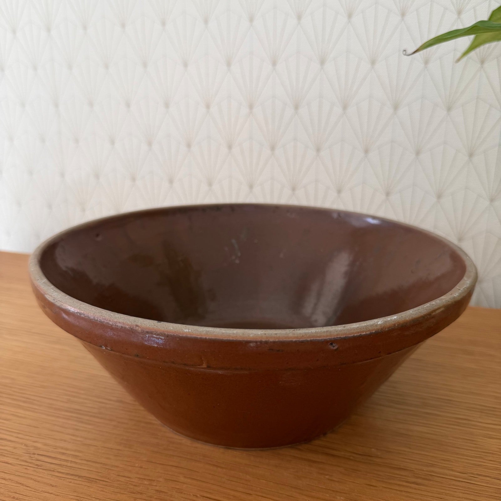 Vintage French Stoneware Mixing Bowl Digoin Pottery Country Kitchen 2201261 Fleamarketfrance : French vintage and antique decor