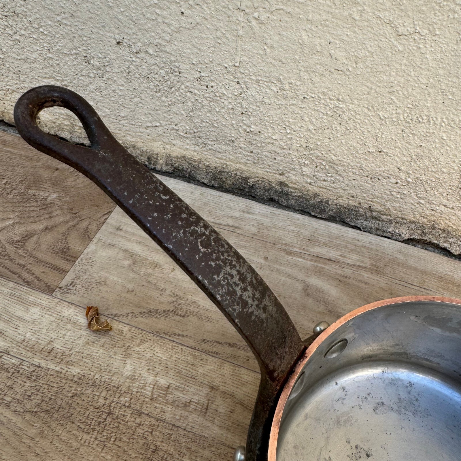 Vintage French Copper Saucepan Tin Lined 3mm Chef Pan 1.3kg 2107244 Unbranded