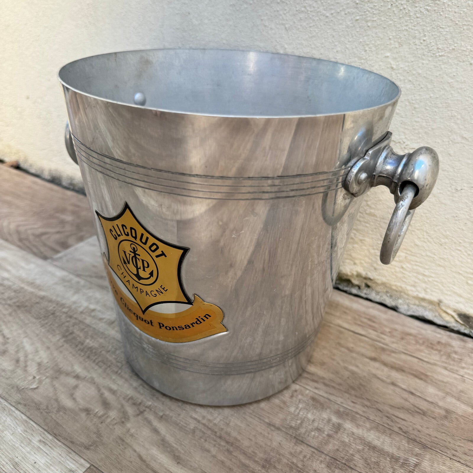 Vintage French Veuve Clicquot Ice Bucket Chrome Champagne Cooler 1910231 Fleamarketfrance