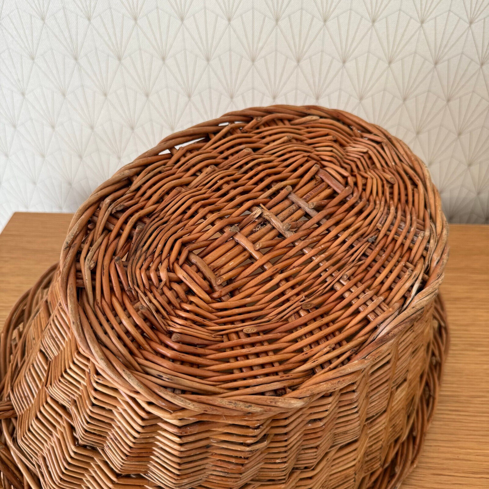 Cute Basket Wicker Rattan Laundry House vintage french cute 1102252 - Fleamarketfrance